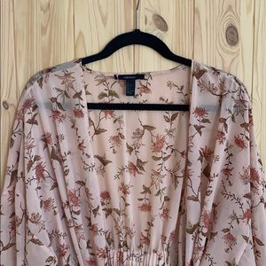 Forever 21 sheer duster with tie. Size L